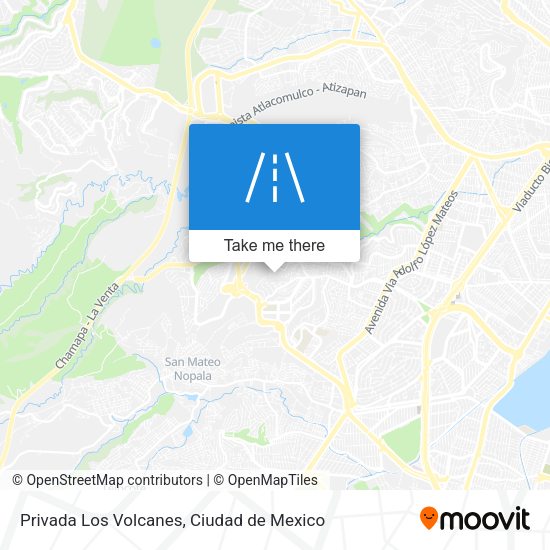 Privada Los Volcanes map