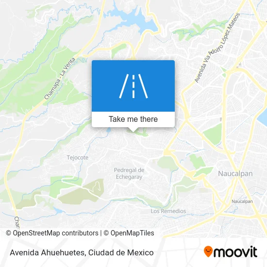 Avenida Ahuehuetes map