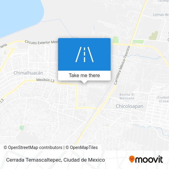 Mapa de Cerrada Temascaltepec