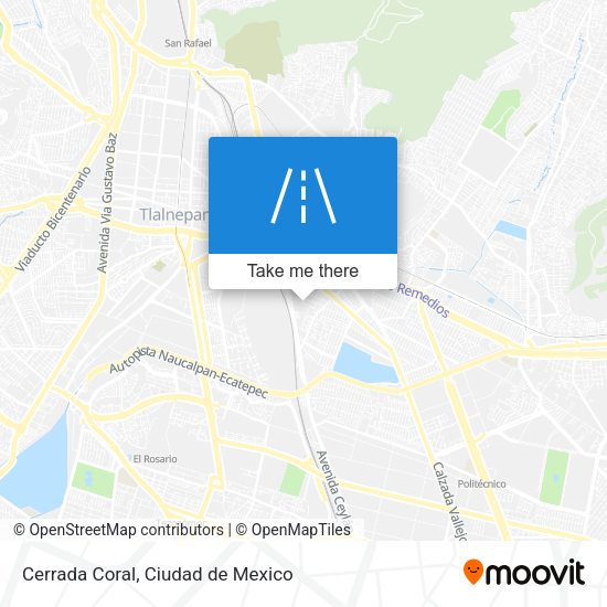 Cerrada Coral map