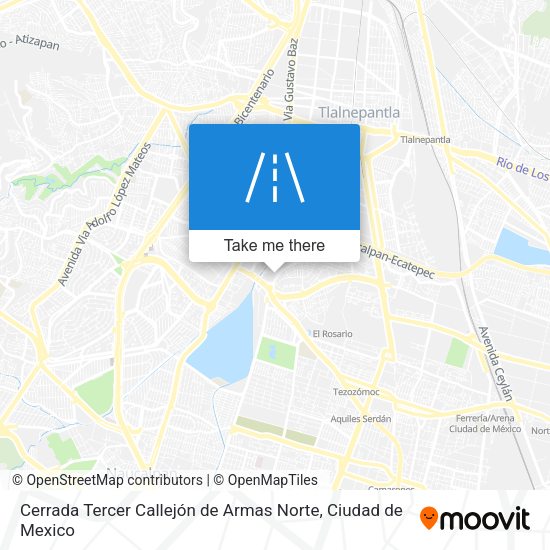 Mapa de Cerrada Tercer Callejón de Armas Norte