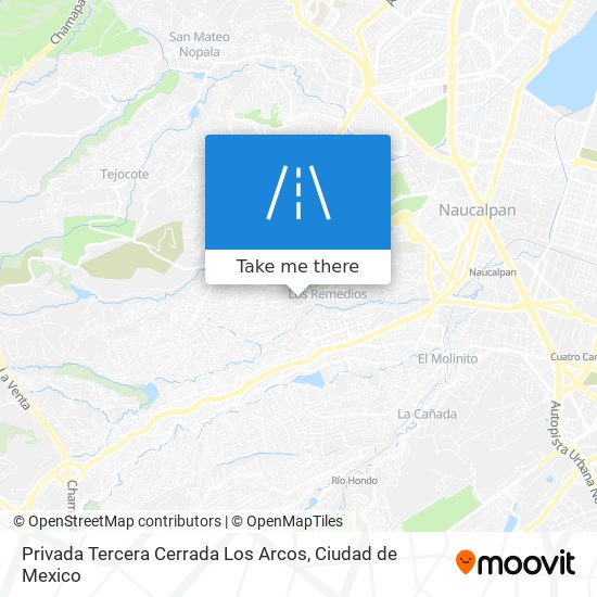 Privada Tercera Cerrada Los Arcos map