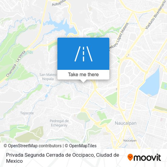 Mapa de Privada Segunda Cerrada de Occipaco