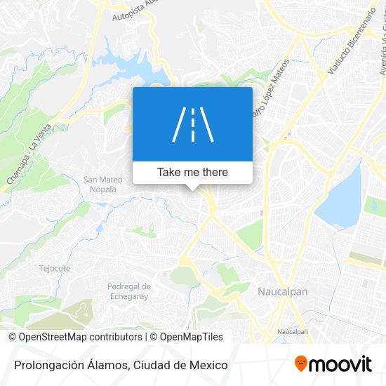 Prolongación Álamos map