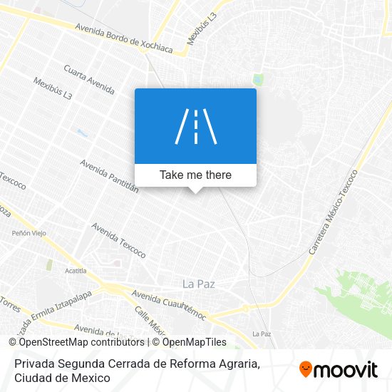 Privada Segunda Cerrada de Reforma Agraria map