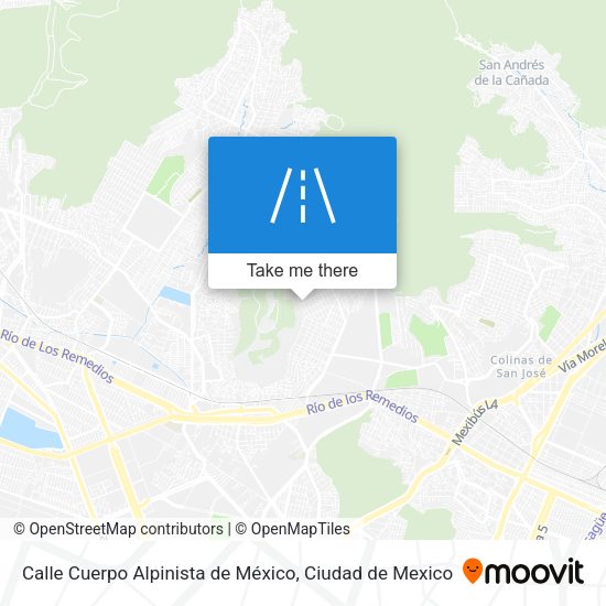 Calle Cuerpo Alpinista de México map