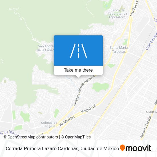 Mapa de Cerrada Primera Lázaro Cárdenas