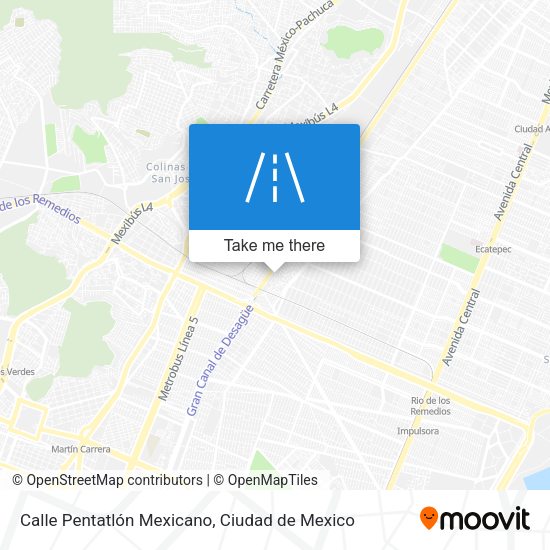 Calle Pentatlón Mexicano map