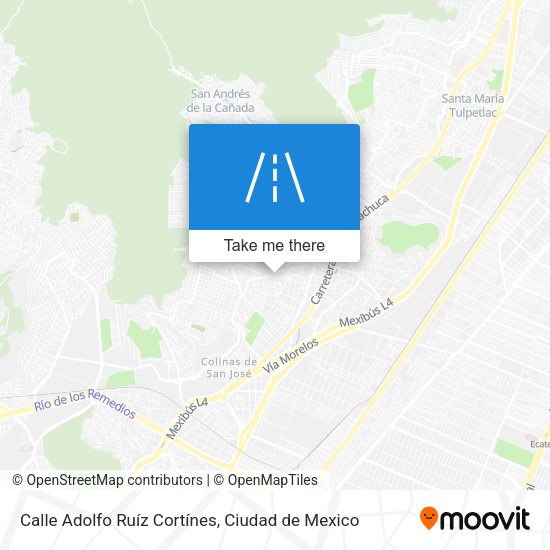 Mapa de Calle Adolfo Ruíz Cortínes