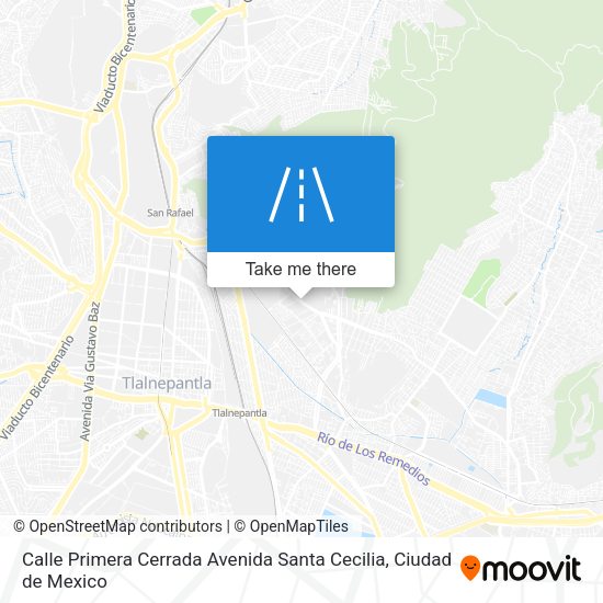 Mapa de Calle Primera Cerrada Avenida Santa Cecilia