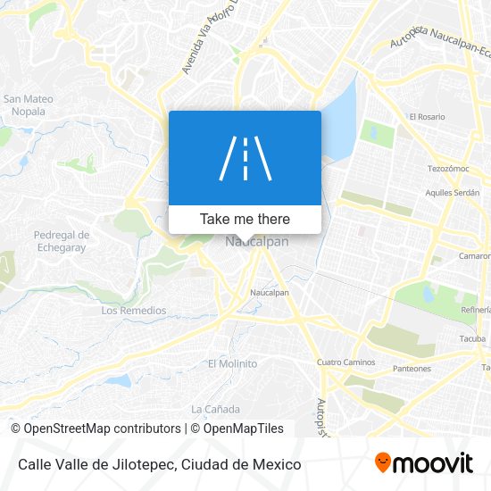 Mapa de Calle Valle de Jilotepec