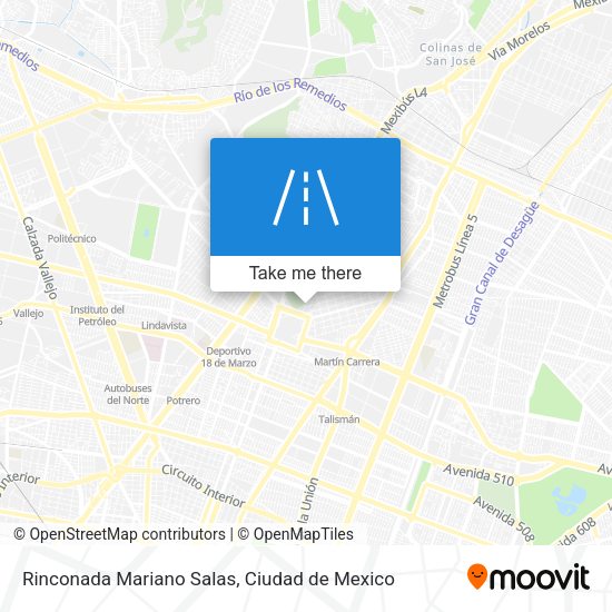 Rinconada Mariano Salas map