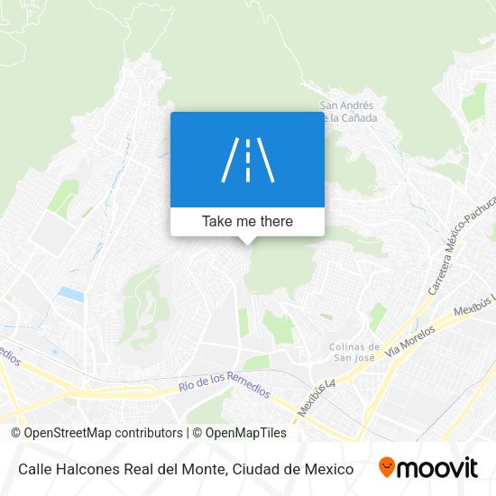 Calle Halcones Real del Monte map