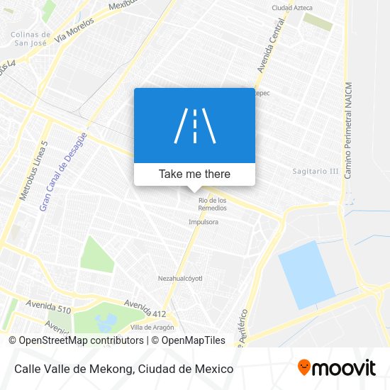 Mapa de Calle Valle de Mekong