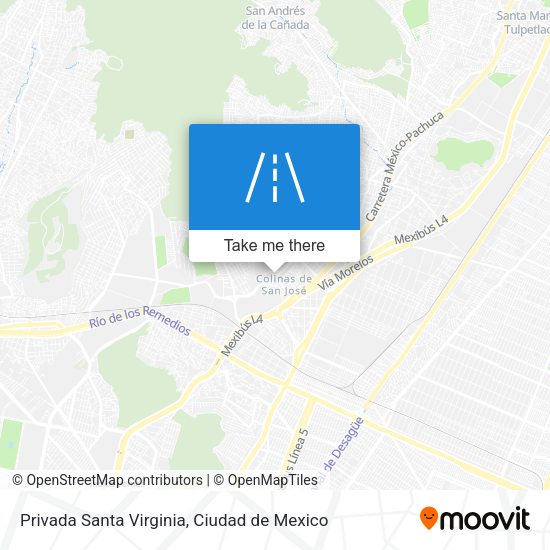 Privada Santa Virginia map