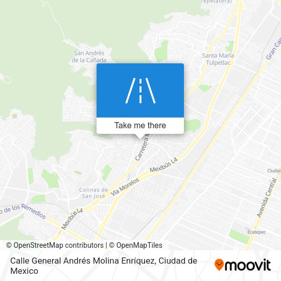 Calle General Andrés Molina Enríquez map