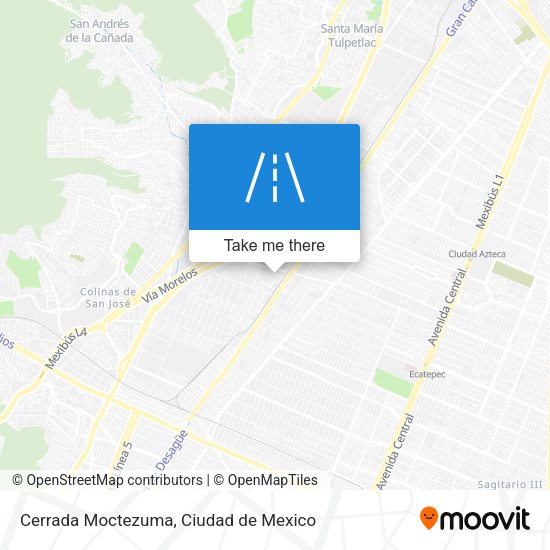 Cerrada Moctezuma map