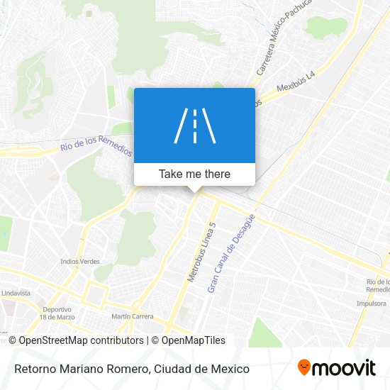 Retorno Mariano Romero map