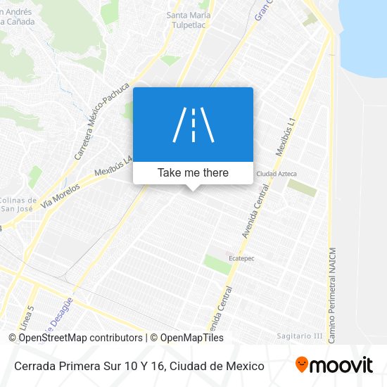 Cerrada Primera Sur 10 Y 16 map