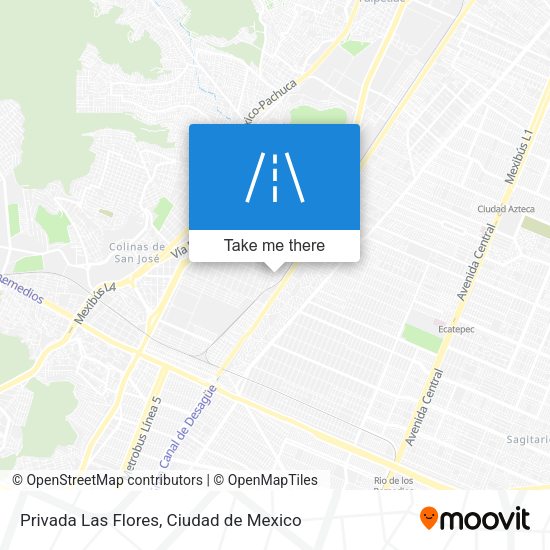 Privada Las Flores map