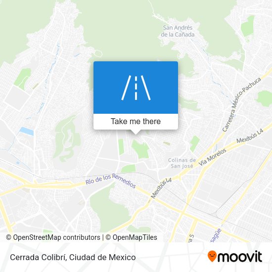 Mapa de Cerrada Colibrí