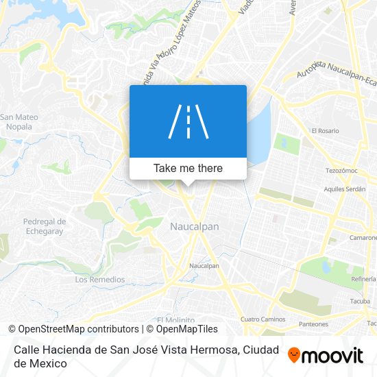 Mapa de Calle Hacienda de San José Vista Hermosa