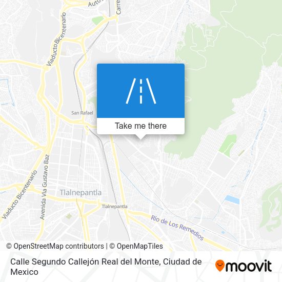 Calle Segundo Callejón Real del Monte map