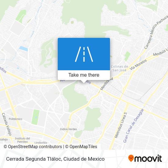Mapa de Cerrada Segunda Tláloc