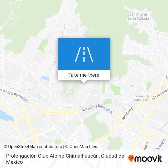 Prolongación Club Alpino Chimalhuacán map