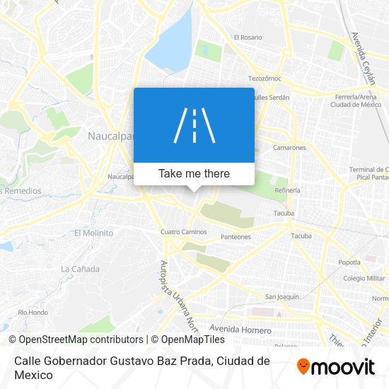 Mapa de Calle Gobernador Gustavo Baz Prada