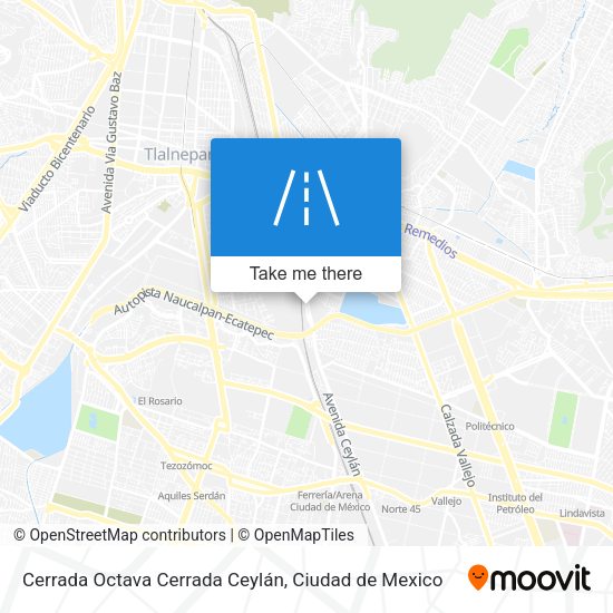 Cerrada Octava Cerrada Ceylán map