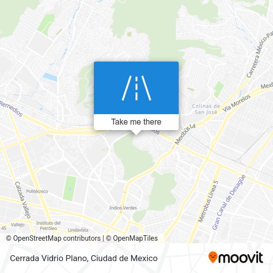 Cerrada Vidrio Plano map
