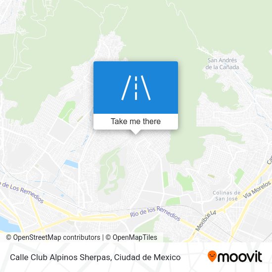 Calle Club Alpinos Sherpas map