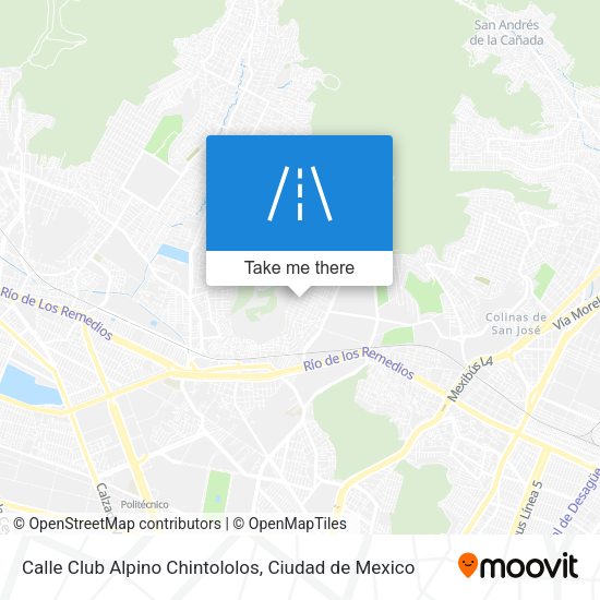 Calle Club Alpino Chintololos map