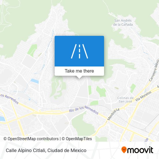 Calle Alpino Citlali map