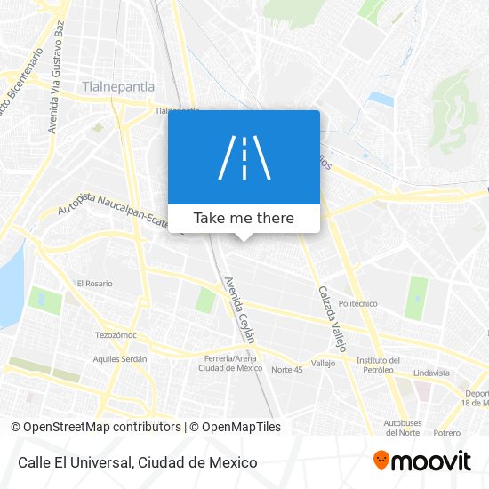 Mapa de Calle El Universal