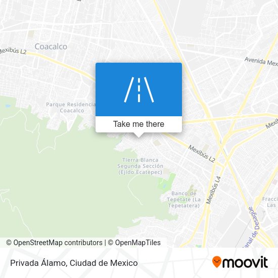 Privada Álamo map