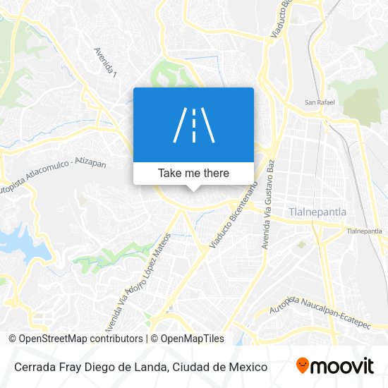 Cerrada Fray Diego de Landa map