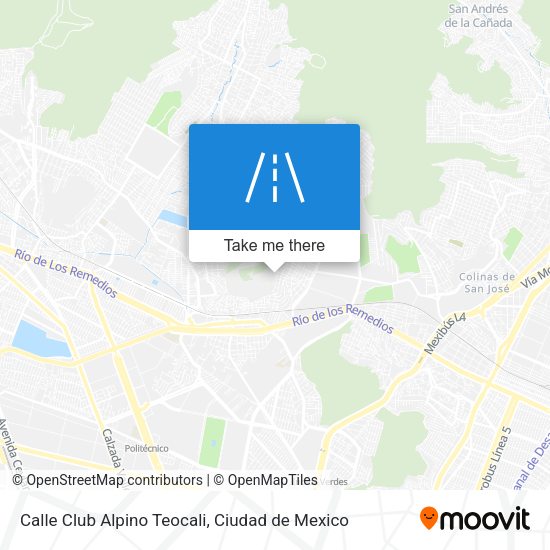 Mapa de Calle Club Alpino Teocali