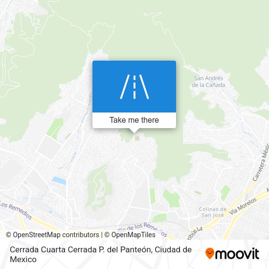 Cerrada Cuarta Cerrada P. del Panteón map