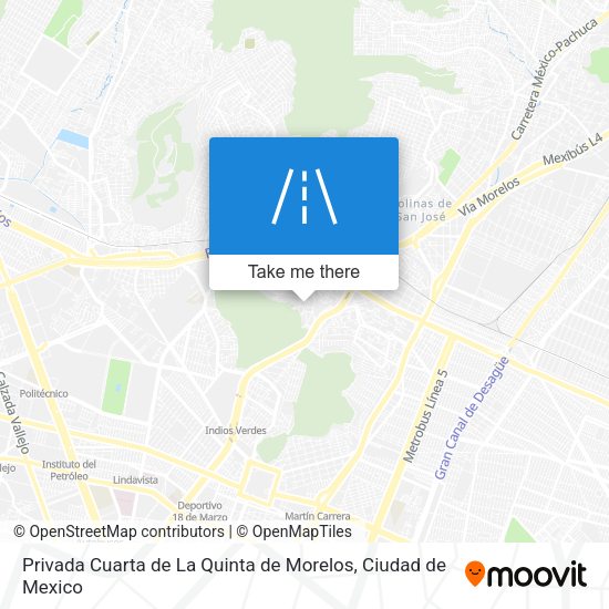 Privada Cuarta de La Quinta de Morelos map