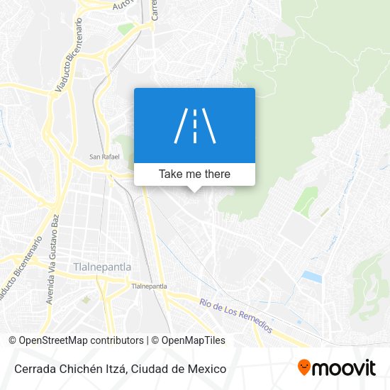 Cerrada Chichén Itzá map