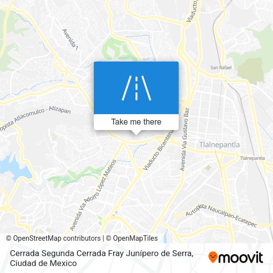 Mapa de Cerrada Segunda Cerrada Fray Junípero de Serra