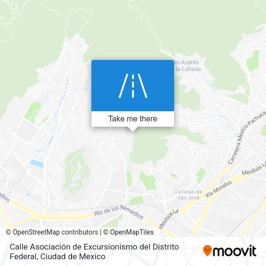 Mapa de Calle Asociación de Excursionismo del Distrito Federal