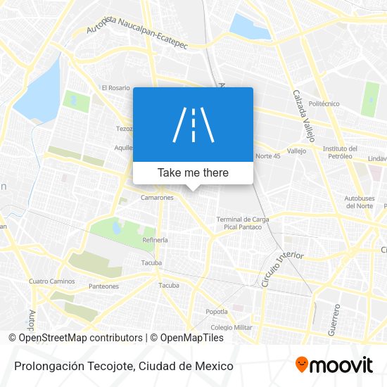 Prolongación Tecojote map