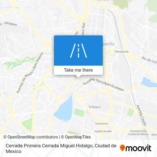 Cerrada Primera Cerrada Miguel Hidalgo map