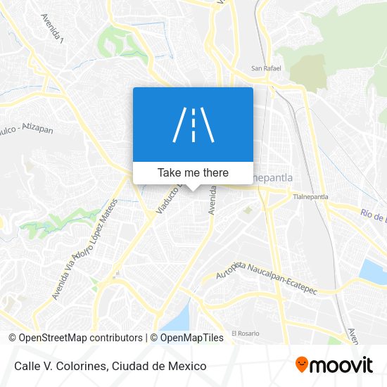 Calle V. Colorines map