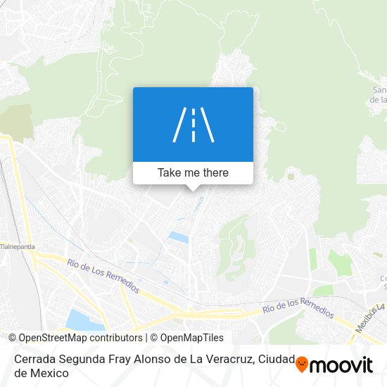 Mapa de Cerrada Segunda Fray Alonso de La Veracruz
