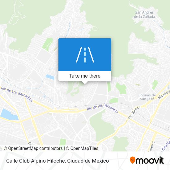 Calle Club Alpino Hiloche map