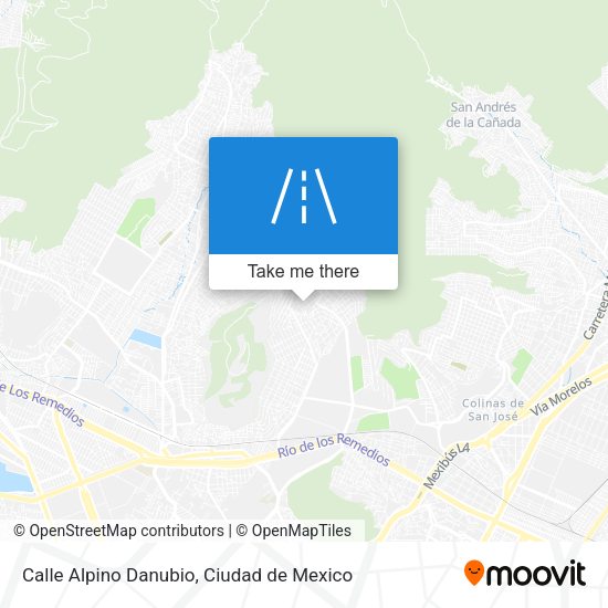 Calle Alpino Danubio map